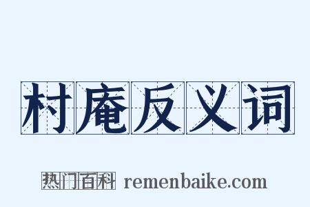 村庵反义词是什么意思的图片